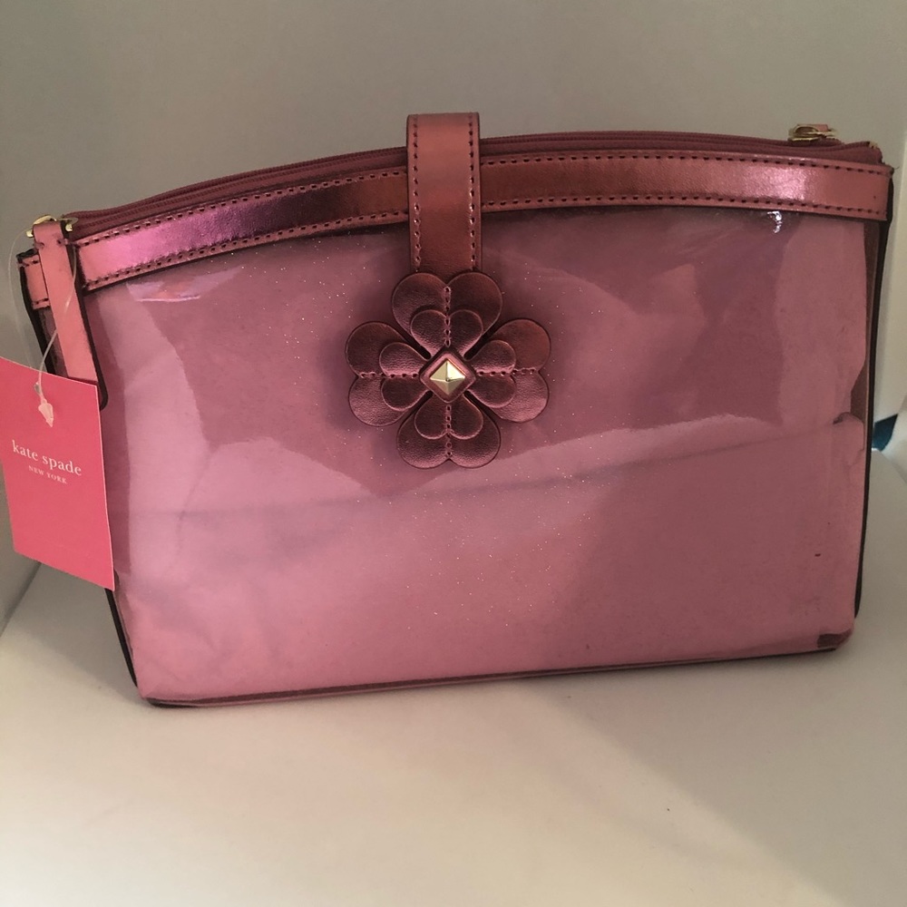 Kate Spade Double Compartment Pink Makeup Bag